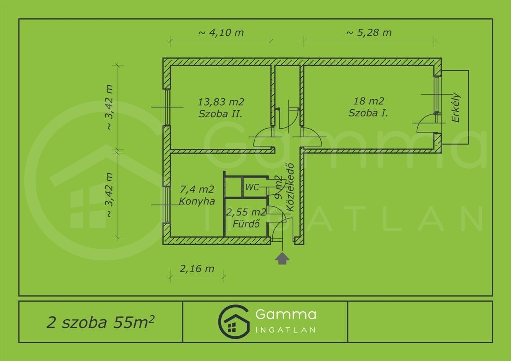Lakás eladó – 2 szoba – Miskolc