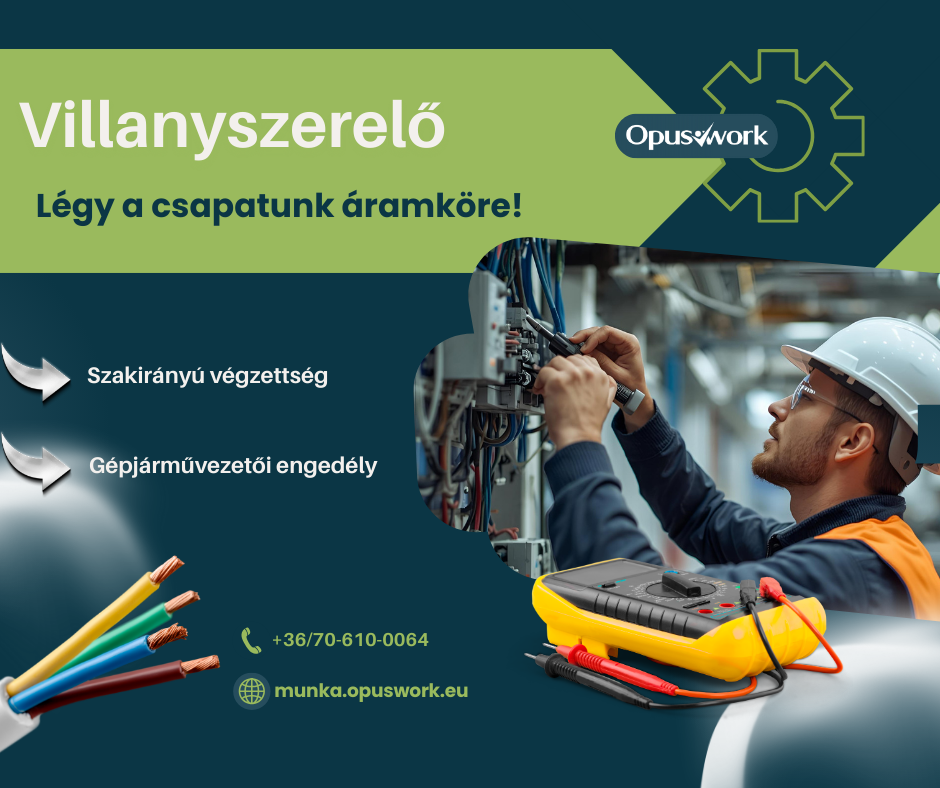 Villanyszerelő állás Veszprém