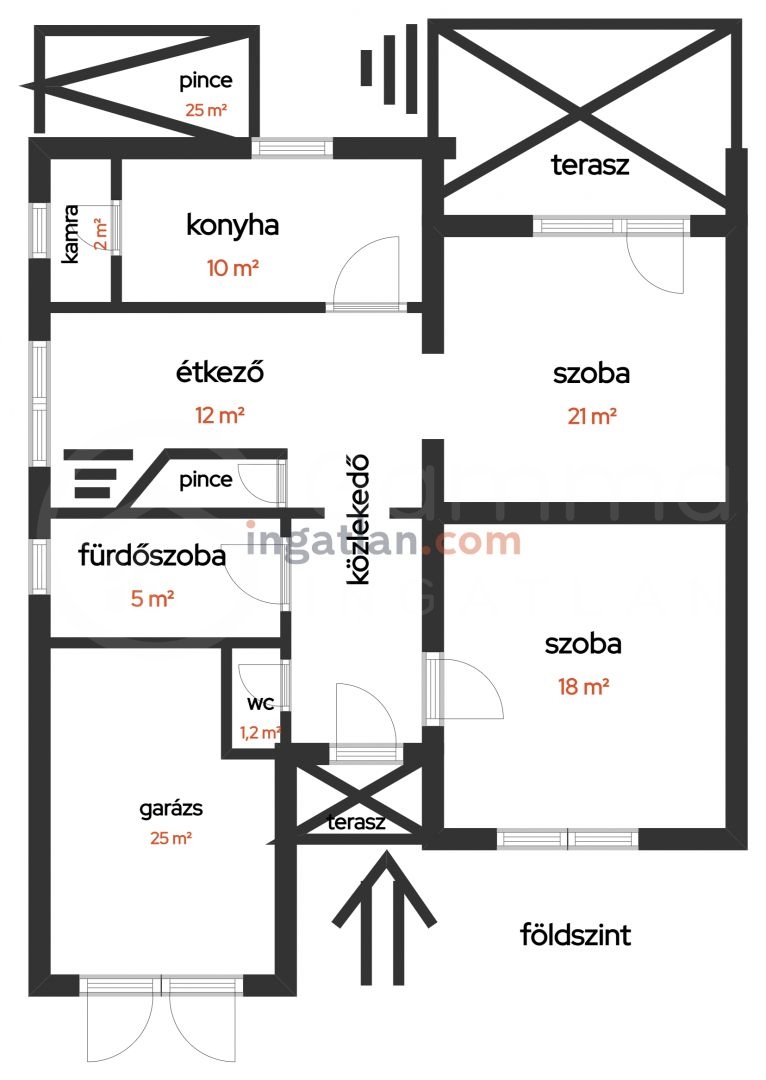 Ház-családi ház eladó – 5 szoba – Tiszalúc