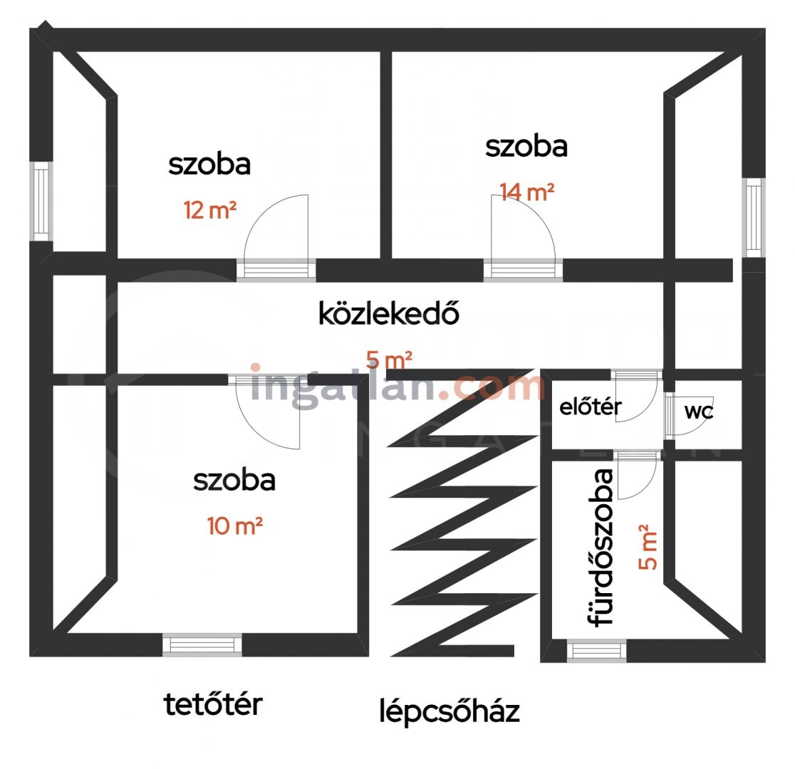 Ház-családi ház eladó – 5 szoba – Tiszalúc