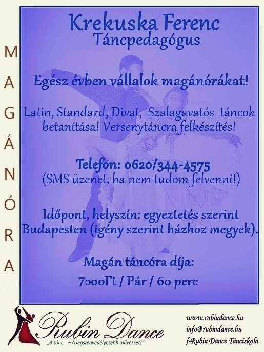 Egész Évben Vállalok Magán Táncórákat!