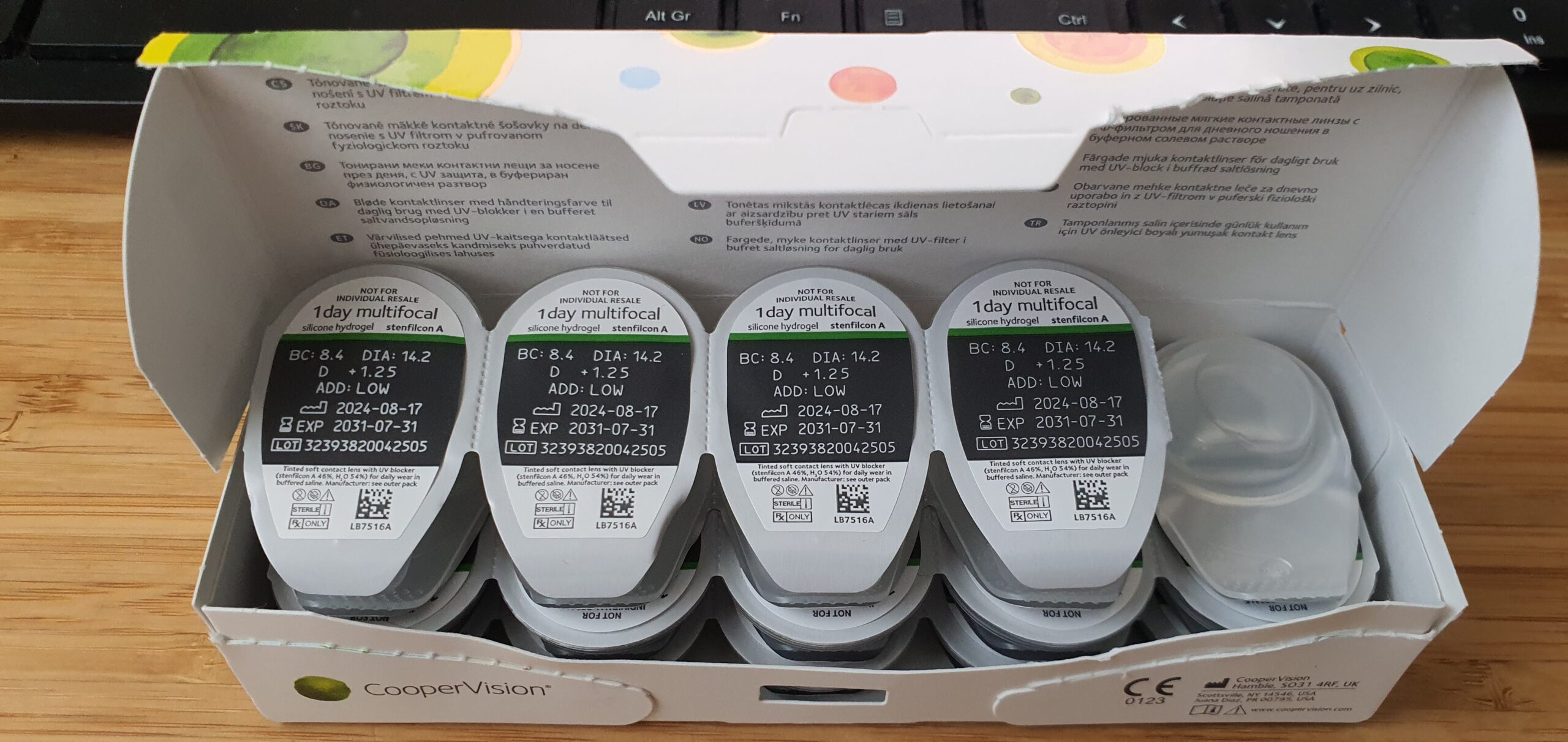 MyDay multifocal napi kontaktlencse olcsón eladó (29 db) +1,25D LOW ADD