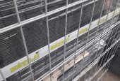 Gabion kerítés építés, vadháló, drótfonat, drótháló, oszlop, kapu